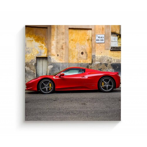 Cuadro Decorativo Canvas Ferrari 488 en Mallorca 30x30