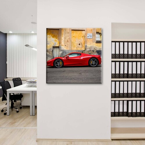 Cuadro Decorativo Canvas Ferrari 488 en Mallorca 30x30