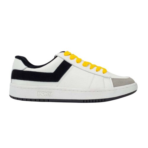 Calzado Pony Hombre Pro 80 Stone Blanco Negro
