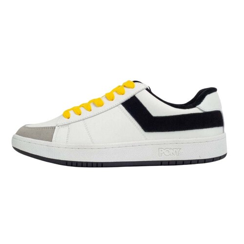 Calzado Pony Hombre Pro 80 Stone Blanco Negro