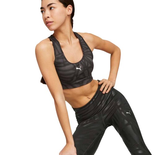 Buy Puma Mid Impact 4Keeps Graphic Bra Pm In Black