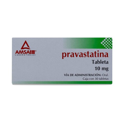 Pravastatina 10 Mg 30 Tabs Amsa 