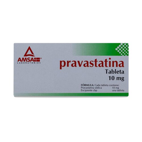 Pravastatina 10 Mg 30 Tabs Amsa 