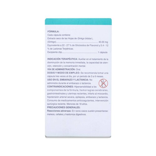 Ginkgo Biloba Lingnum Frasco Con 30 Caps, Salud Natural 