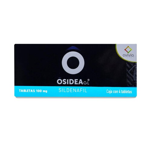 Sildenafil Osidea, Caja Con 4 Tabletas De 100 Mg, Avivia 