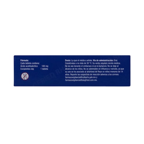 Litasina Acido Acetilsalicilico, Caja Con 30 Tabs De Liberacion Retardada, Siegfried Rhein 