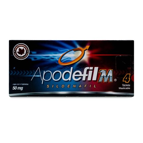 Sildenafil Apodefil M 4 Tabs Masticables 50 Mg Apotex 