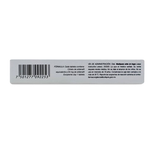 Sildenafil Apodefil M 4 Tabs Masticables 50 Mg Apotex 