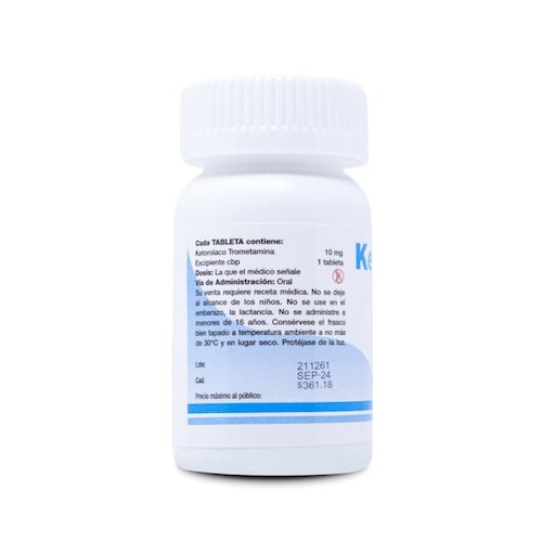Ketorolaco Verolak Victory Frasco Con 50 Tabs 10 Mg 