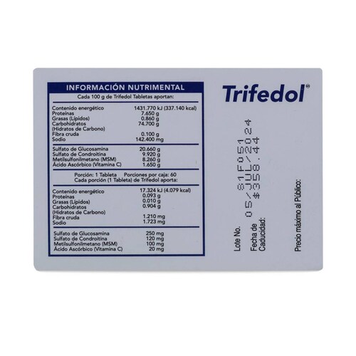 Trifedol Bio Salud Caja Con 60 Tabs