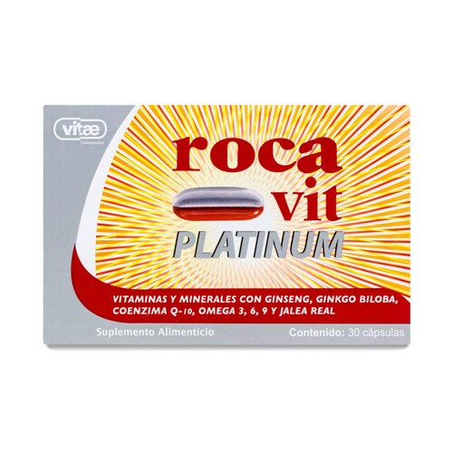 Roca Vit Platinum Vitae 30 Caps Vitaminas Y Minerales Con Ginseng 