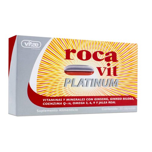Roca Vit Platinum Vitae 30 Caps Vitaminas Y Minerales Con Ginseng 