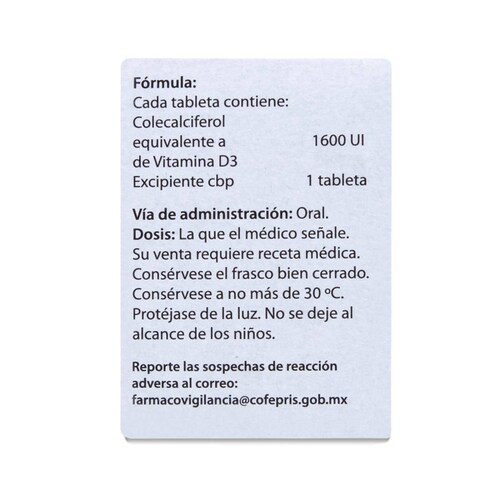 Valmetrol 3 Colecalciferol, 50 Caps 1600 Ul, Valdecasas 