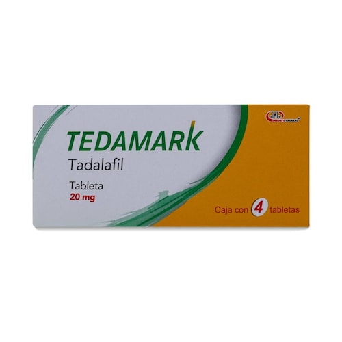 Tedamark Tadalafil, Caja Con 4 Tabletas De 20 Mg, Degorts Chemical 