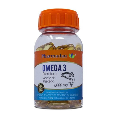 Omega 3 Premium, Frasco Con 100 Caps, Pharmadan 