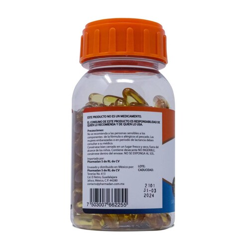 Omega 3 Premium, Frasco Con 100 Caps, Pharmadan 
