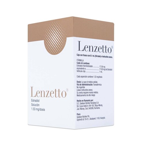Lenzetto Estradiol, Frasco Con 8.1 Ml (56 Dosis), Gedeon Richter 