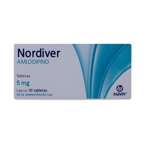 Nordiver Amlodipino, Caja Con 10 Tabletas, Maver 