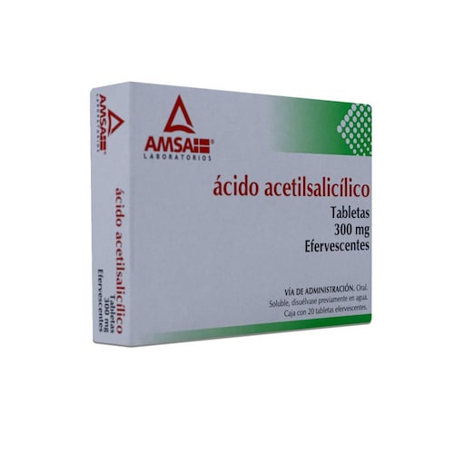 Acido Acetilsalicilico 20 Tabs Eferv 300Mg Amsa 
