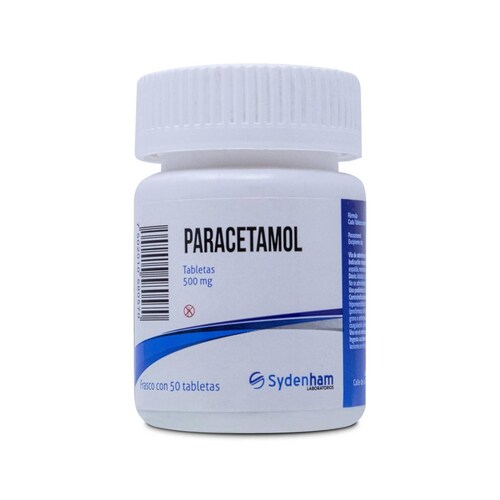 Paracetamol, Frasco Con 50 Tabs De 500 Mg, Sydenham 