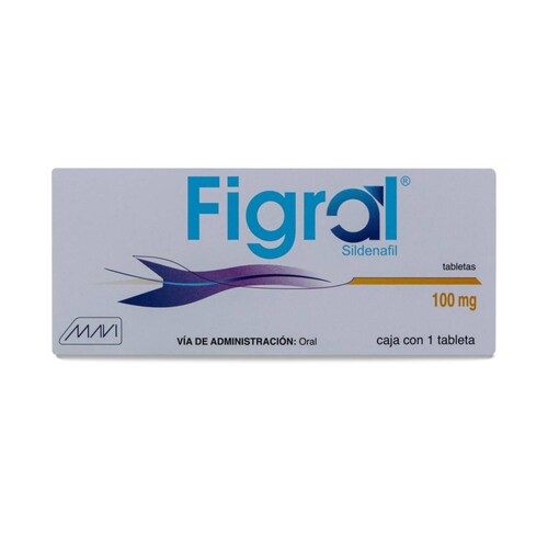 Sildenafil Figral, Caja Con 1 Tableta De 100 Mg, Mavi 