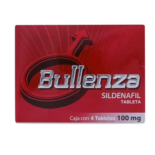 Sildenafil Bullenza, Caja Con 4 Tabs De 100 Mg, Grin 