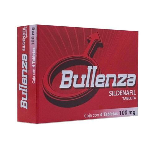 Sildenafil Bullenza, Caja Con 4 Tabs De 100 Mg, Grin 