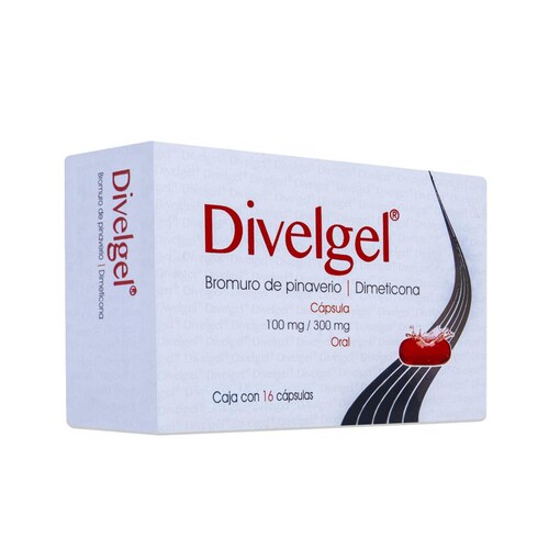 Divelgel Bromuro De Pinaverio, Dimeticona Caja Con 16 Caps 100 Mg / 300 Mg 