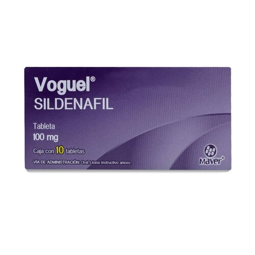 Sildenafil Voguel, Caja Con 10 Tabletas De 100 Mg, Maver 
