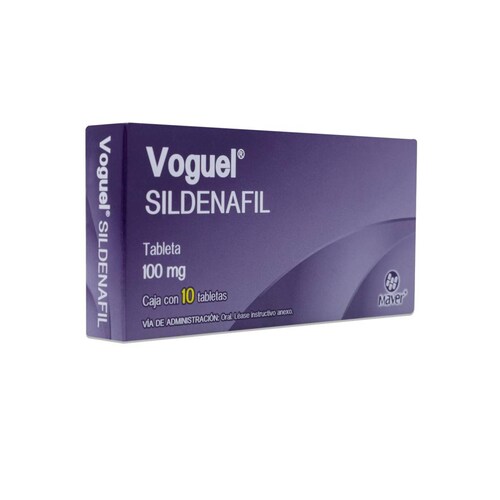 Sildenafil Voguel, Caja Con 10 Tabletas De 100 Mg, Maver 