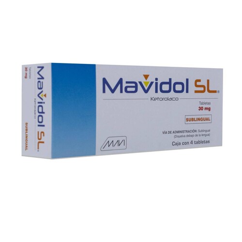 Mavidol Sl Sublingual Ketorolaco 4 Tab 30 Mg Mavi 