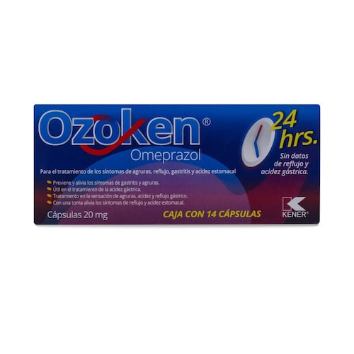 Ozoken Omeprazol, Caja Con 14 Capsulas, Kener 