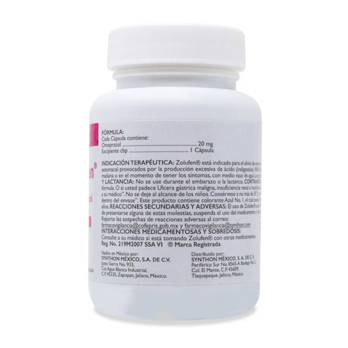 Zolufen Omeprazol 120 Caps 20 Mg 