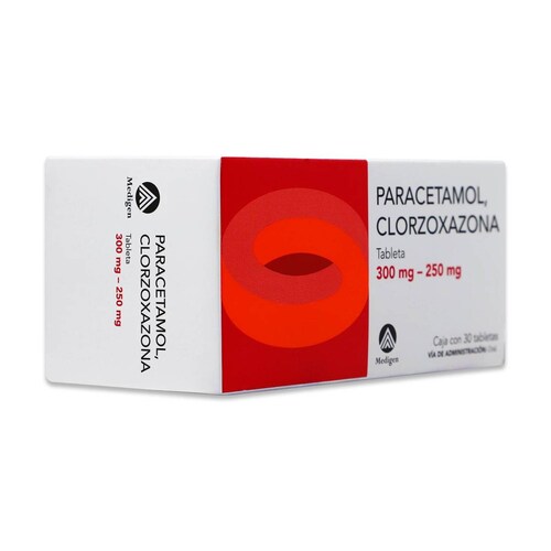 Paracetamol Clorzoxazona Medigen 30 Tabletas 