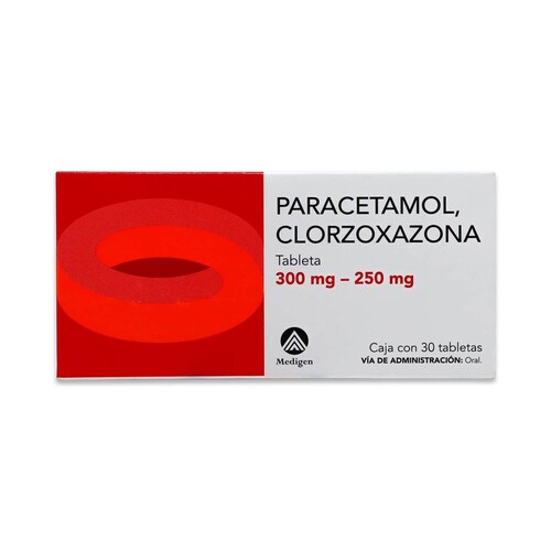 Paracetamol Clorzoxazona Medigen 30 Tabletas 