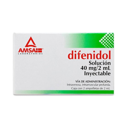 Difenidol  Amsa Solucion 40 Mg / 2 Ml Inyectable 