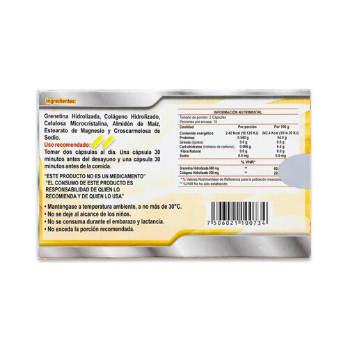 Grenco Max Natutech 30 Capsulas De 500 Mg 