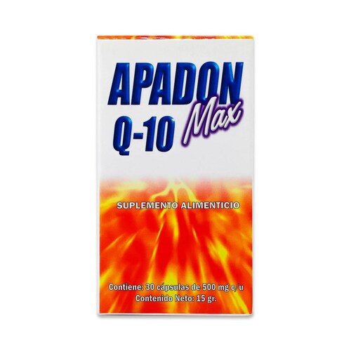 Apadon Q10 Max Hd 30 Capsulas De 500 Mg C/U 