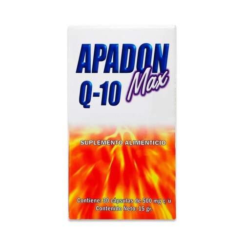 Apadon Q10 Max Hd 30 Capsulas De 500 Mg C/U 