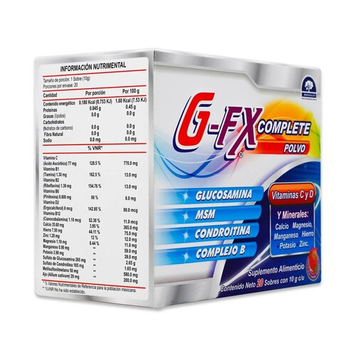 Suplemento alimenticio Naturatech G Fx Complete Polvo 20 Sobres Con 10 G C/U 