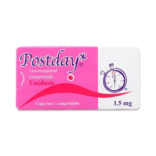 Pastilla anticonceptiva Ifa Postday Levonorgestrel Caja Con 1 Comprimido 1.5 Mg 