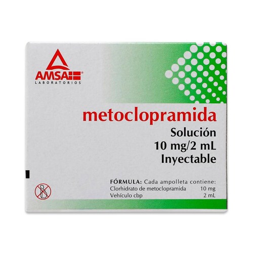 Metoclopramida Amsa Solución 10 Mg Inyectable 