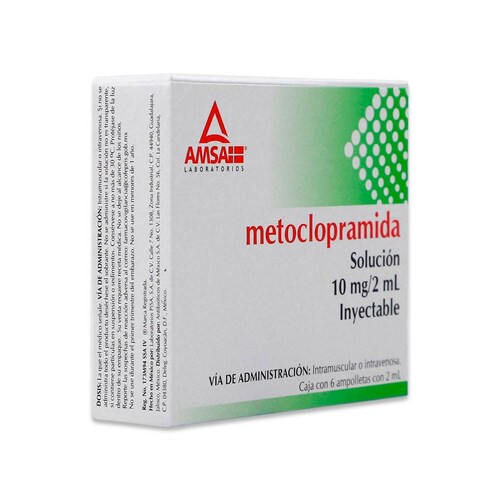 Metoclopramida Amsa Solución 10 Mg Inyectable 