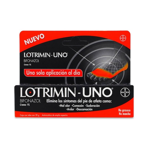 Crema antimicótica Bayer Lotrimin Uno Bifonazol Tubo Con 20 G 