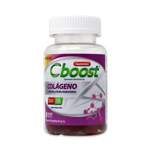 Suplemento alimenticio Grisi Farma Cboost Gummies Colágeno Frasco Con 90 Gomitas de 2g c/u 