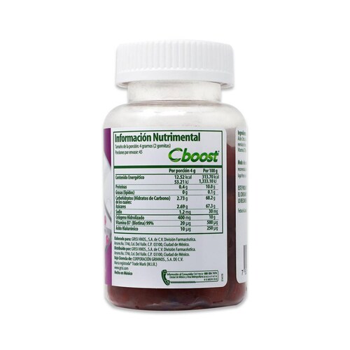 Suplemento alimenticio Grisi Farma Cboost Gummies Colágeno Frasco Con 90 Gomitas de 2g c/u 