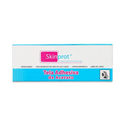 Tela Adhesiva De Acetato Skinprot 1.25Cm X 10M Cont 24 Rollos 