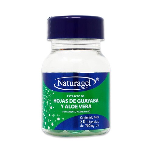 Suplemento alimenticio Naturagel Extracto De Hojas De Guayaba Y Aloe Vera 30 Capsulas 700 Mg C/U 