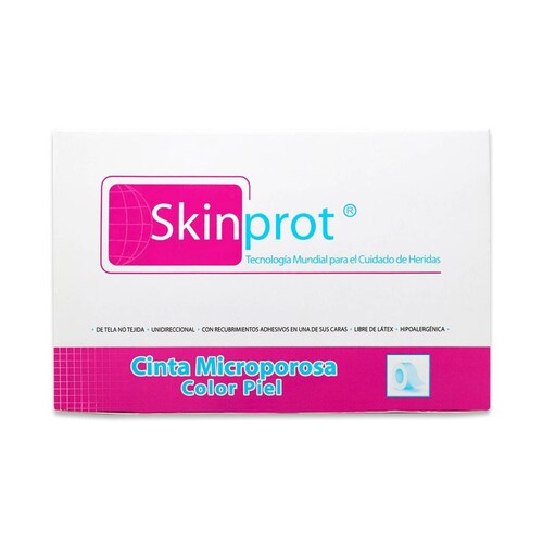 Cinta Microporosa Skinprot Color Piel 1.25 Cm X 5 Mm Cont 24 Rollos 