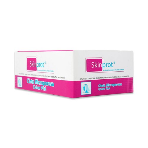 Cinta Microporosa Skinprot Color Piel 1.25 Cm X 5 Mm Cont 24 Rollos 